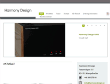 Tablet Screenshot of harmonydesign.se